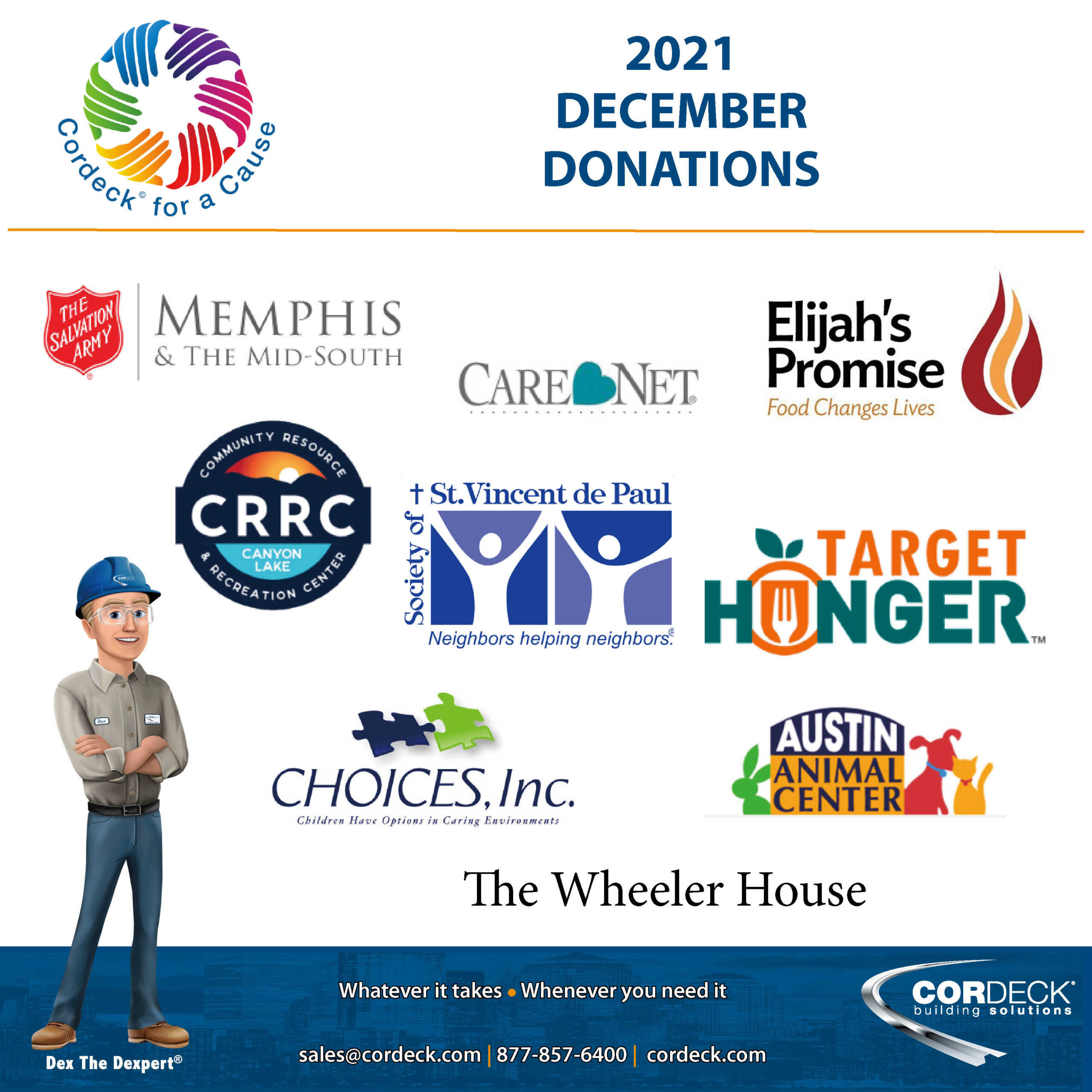 2021 Cordeck For A Cause December Donations