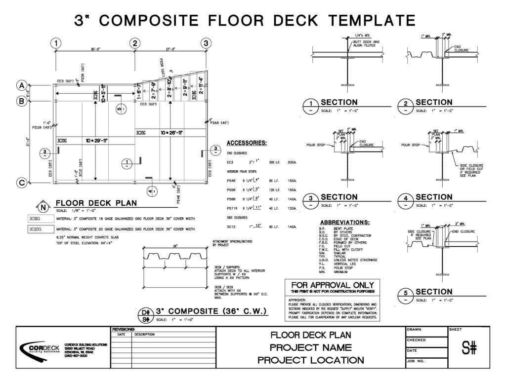 Cordecks Detailing Floor Deck Sample